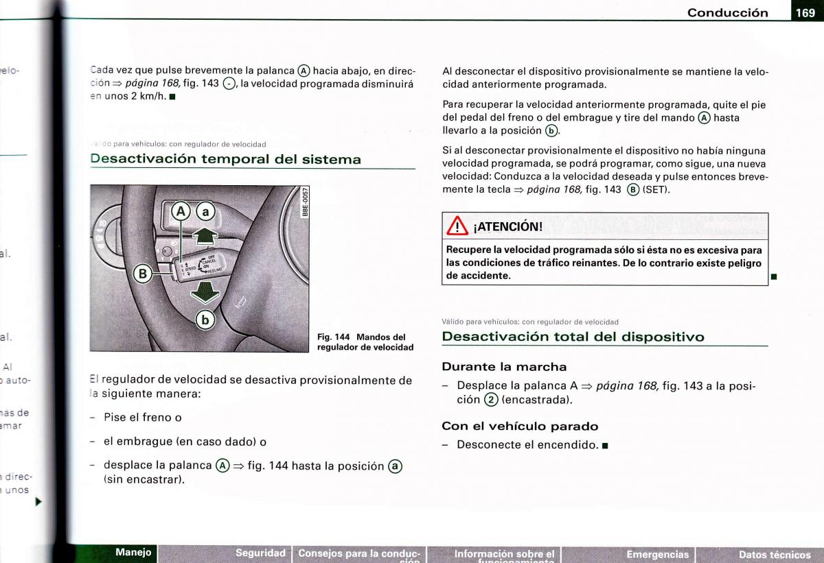 Audi A4 B6 8E manual del propietario / page 165