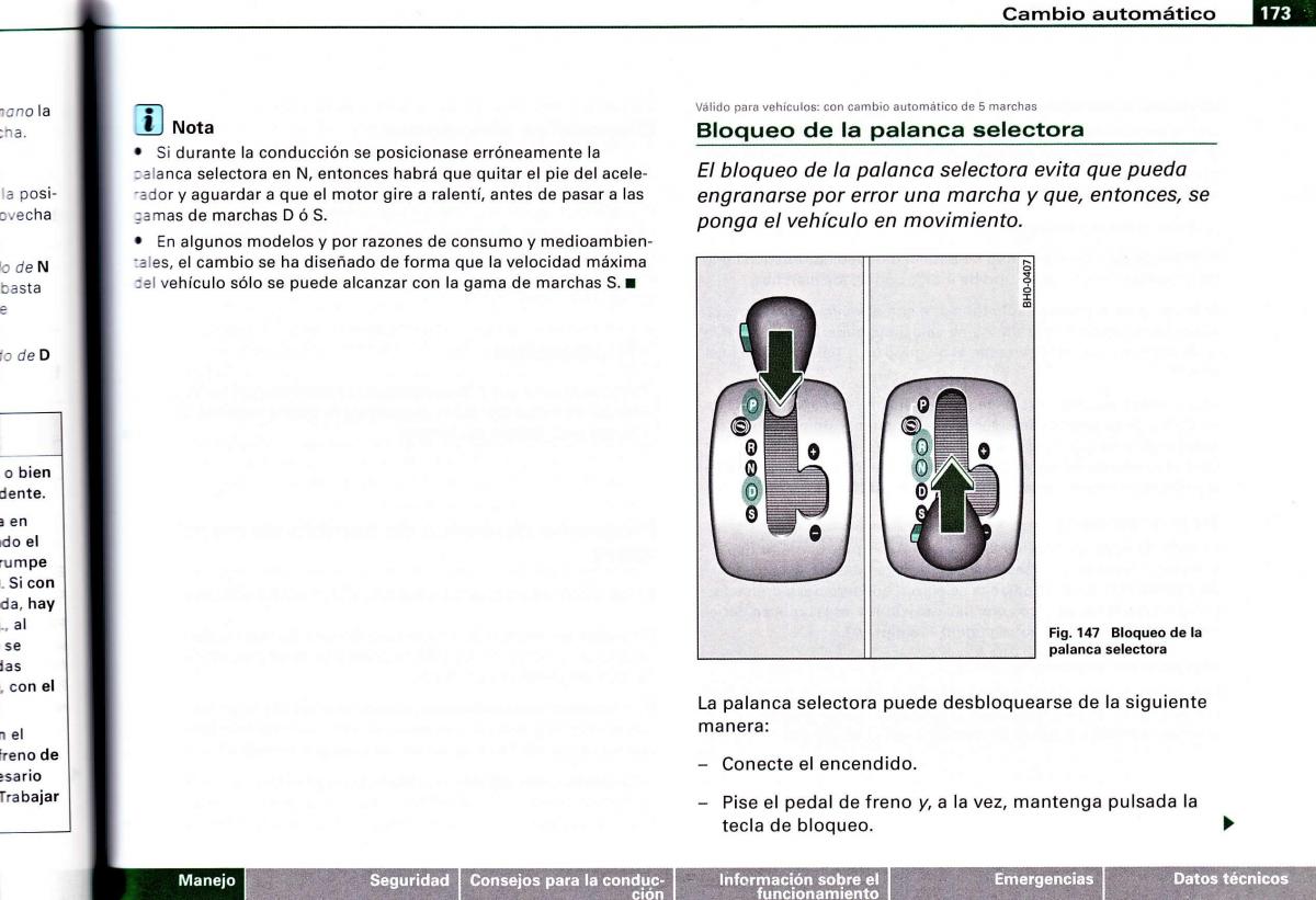 Audi A4 B6 8E manual del propietario / page 169