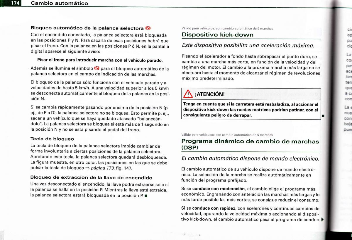 Audi A4 B6 8E manual del propietario / page 170