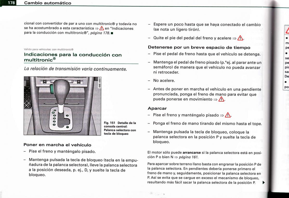 Audi A4 B6 8E manual del propietario / page 174