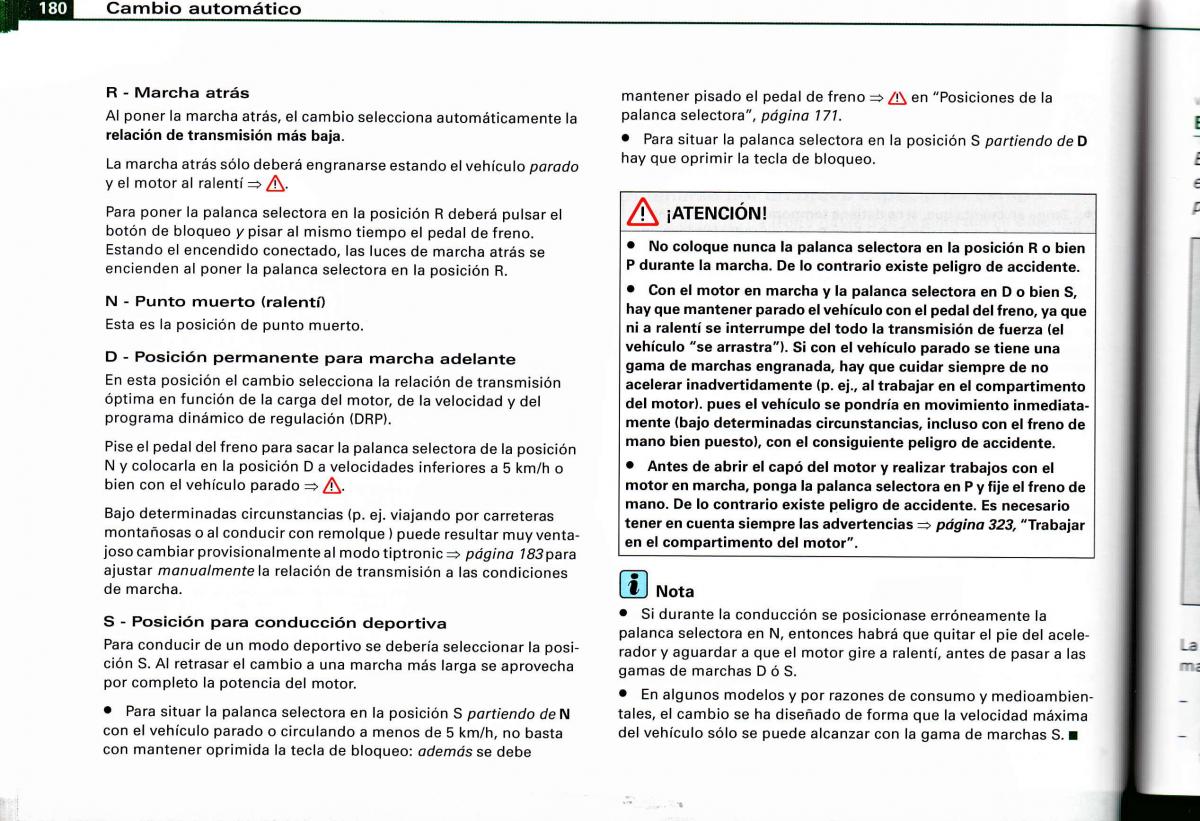 Audi A4 B6 8E manual del propietario / page 176