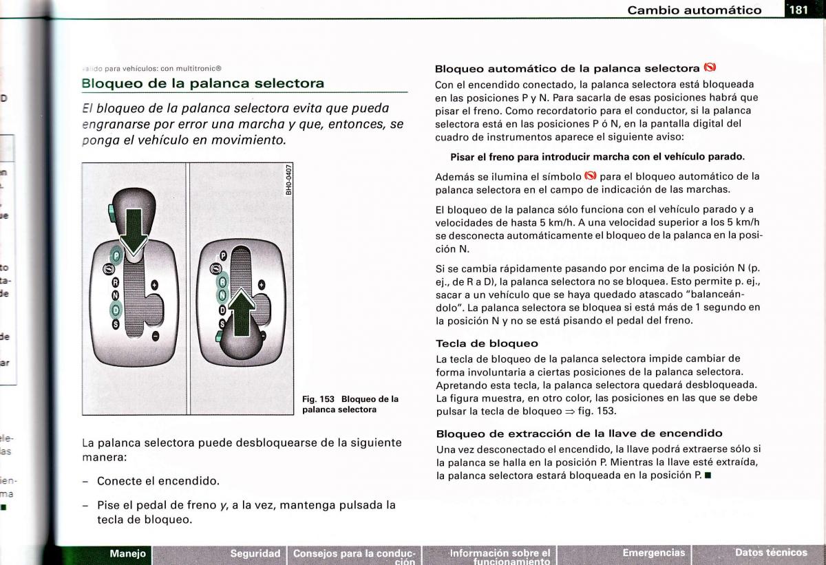 Audi A4 B6 8E manual del propietario / page 177