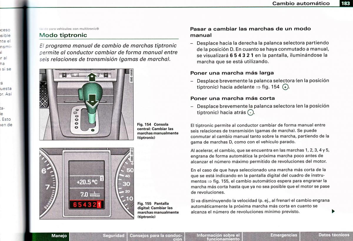 Audi A4 B6 8E manual del propietario / page 179