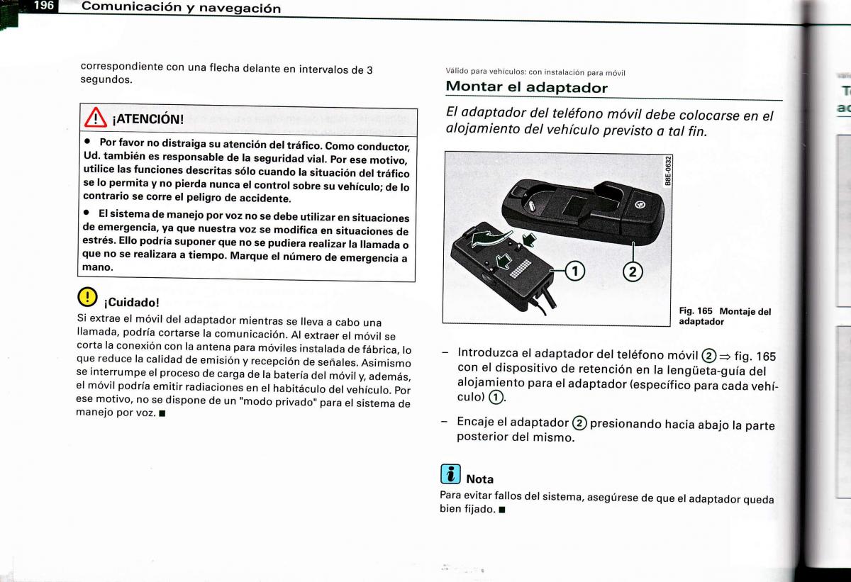 Audi A4 B6 8E manual del propietario / page 192