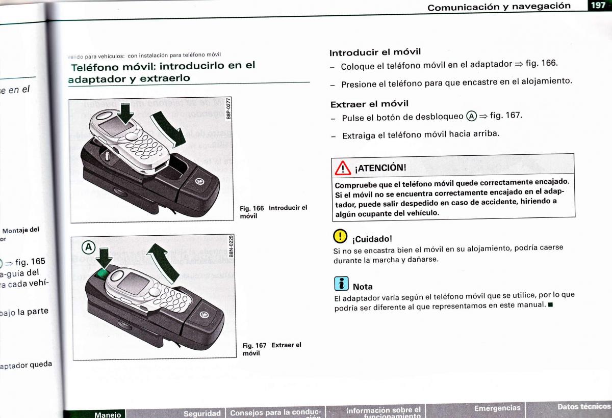 Audi A4 B6 8E manual del propietario / page 193