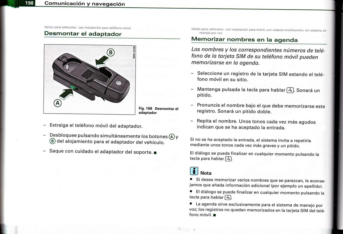 Audi A4 B6 8E manual del propietario / page 194