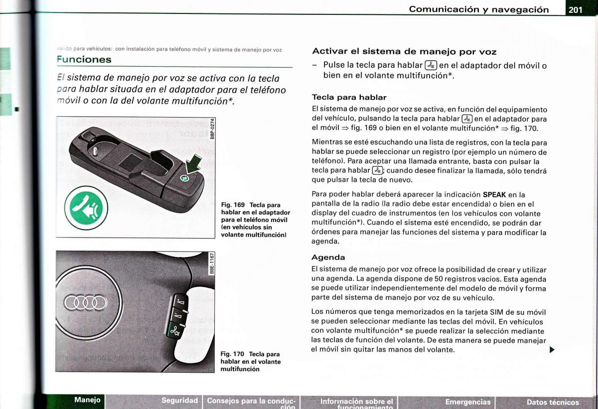 Audi A4 B6 8E manual del propietario / page 197