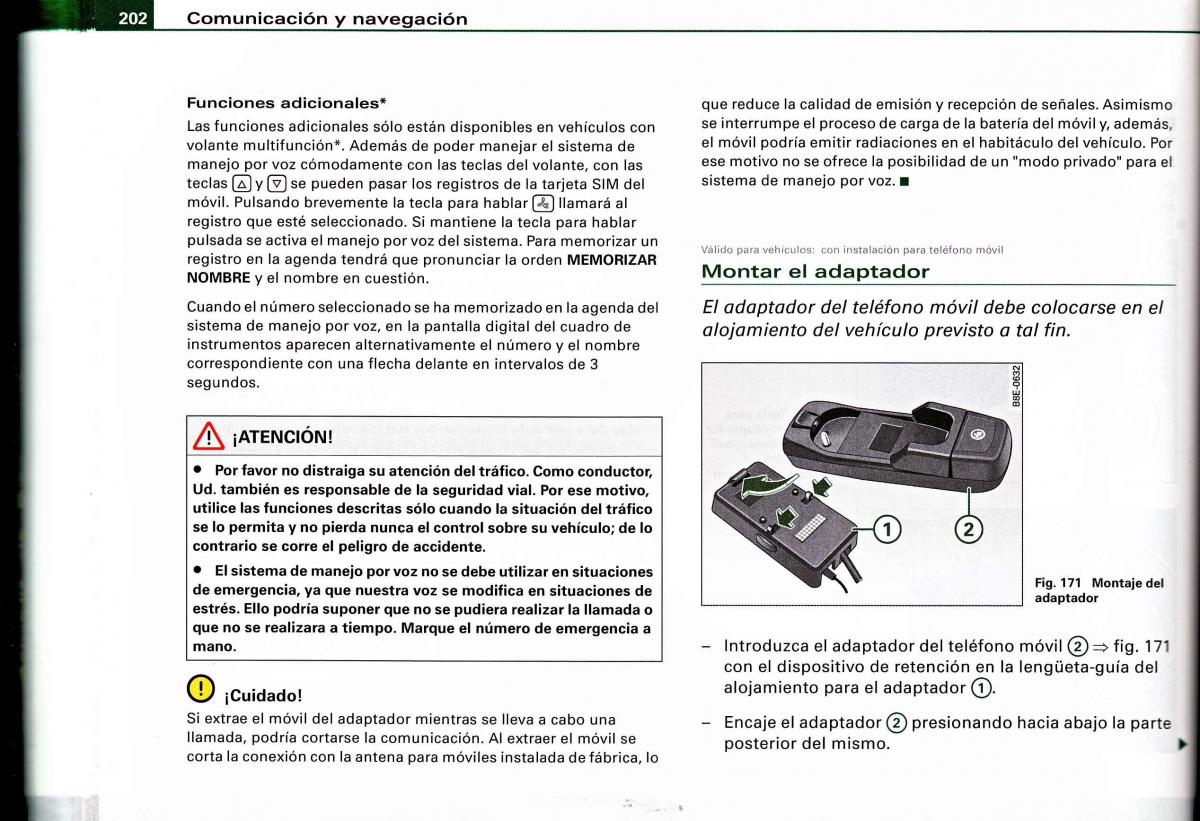 Audi A4 B6 8E manual del propietario / page 198