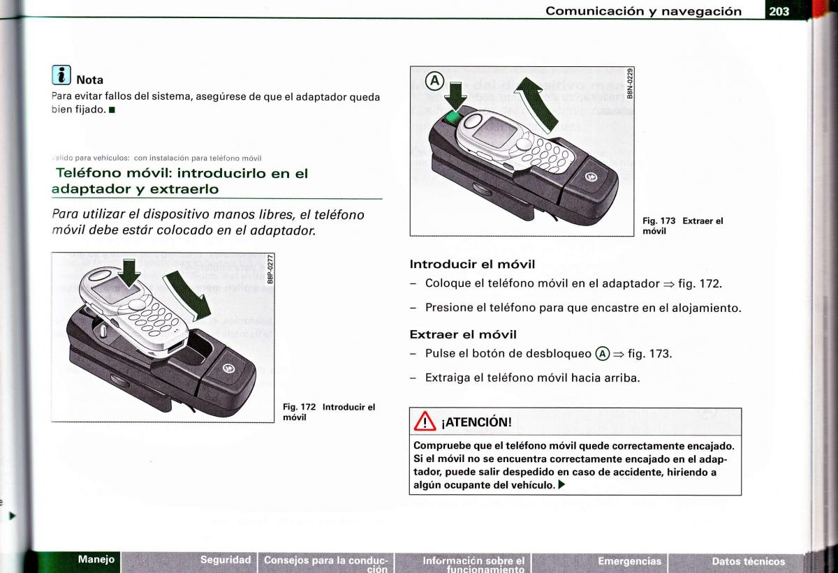 Audi A4 B6 8E manual del propietario / page 199