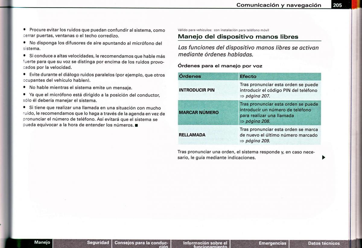 Audi A4 B6 8E manual del propietario / page 201