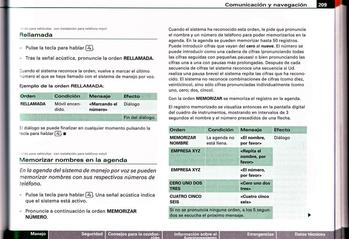 Audi A4 B6 8E manual del propietario / page 205