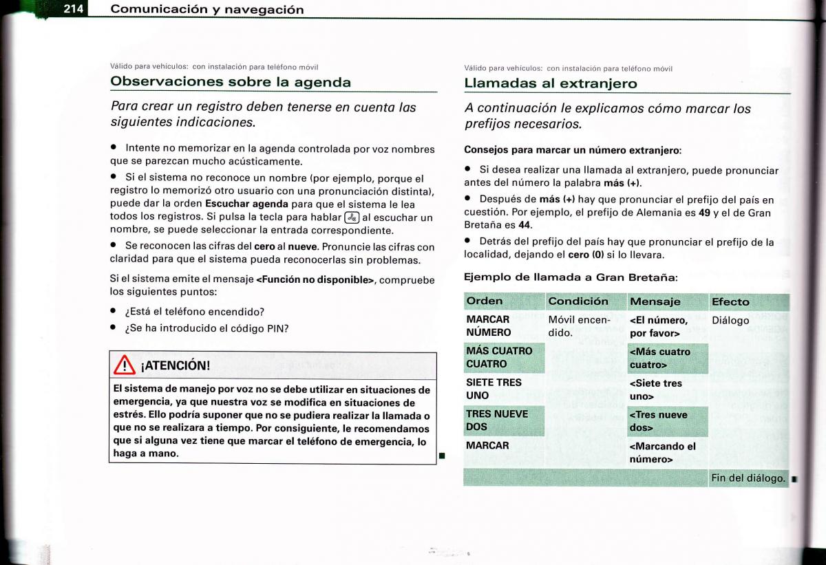 Audi A4 B6 8E manual del propietario / page 210