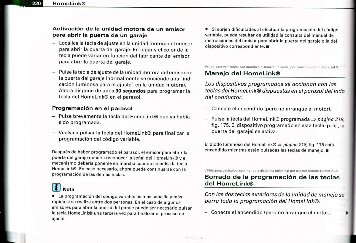 Audi A4 B6 8E manual del propietario / page 216