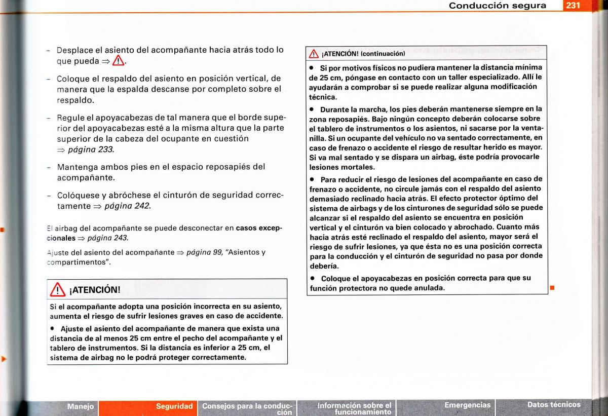 Audi A4 B6 8E manual del propietario / page 225