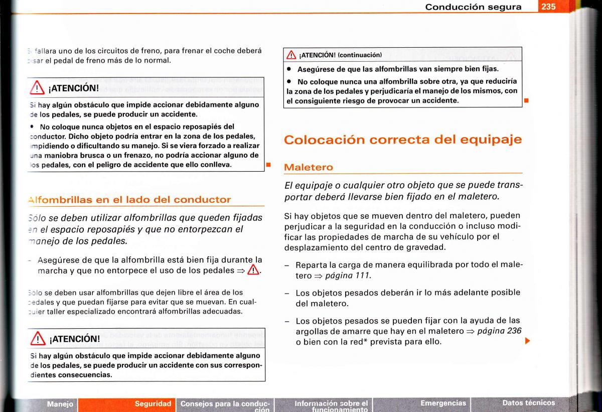 Audi A4 B6 8E manual del propietario / page 229