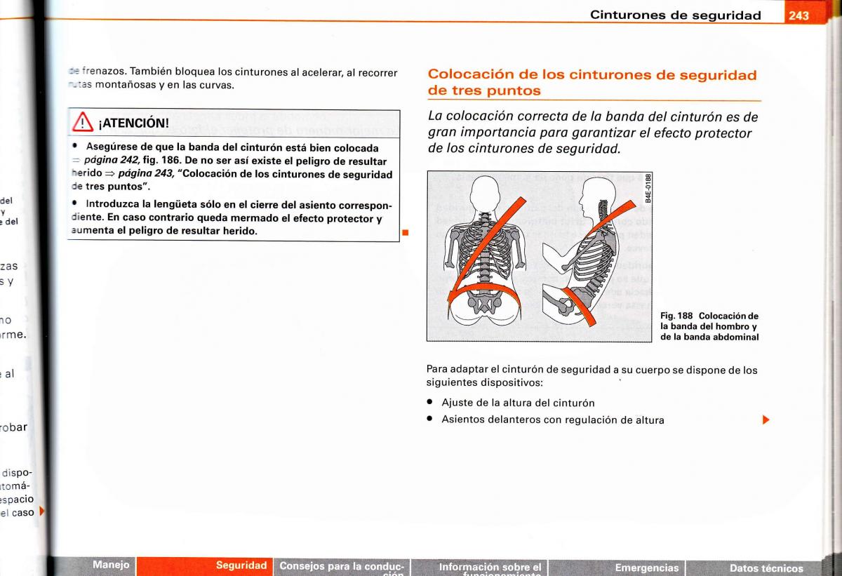 Audi A4 B6 8E manual del propietario / page 237