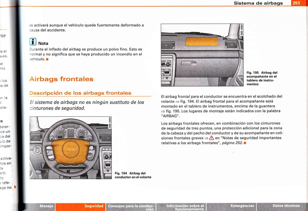 Audi A4 B6 8E manual del propietario / page 245