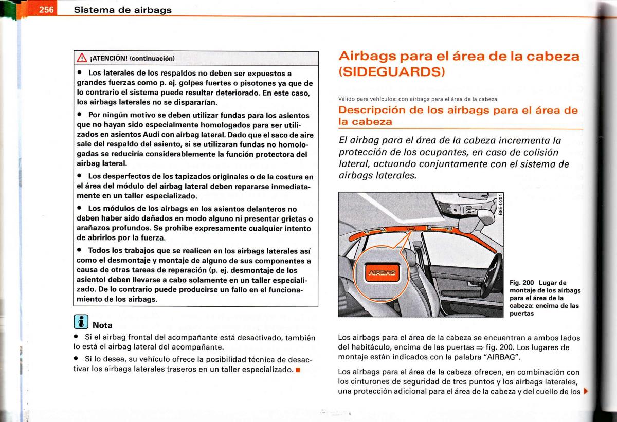 Audi A4 B6 8E manual del propietario / page 250