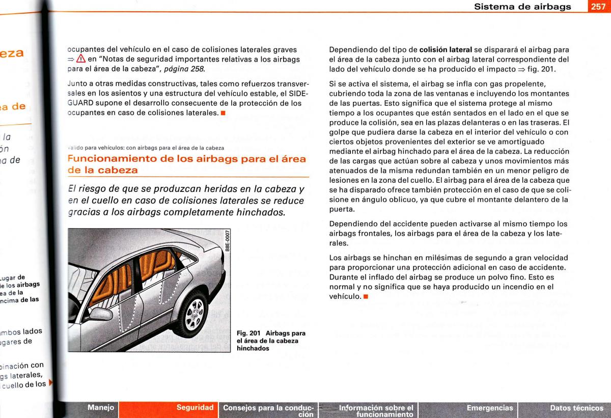 Audi A4 B6 8E manual del propietario / page 251