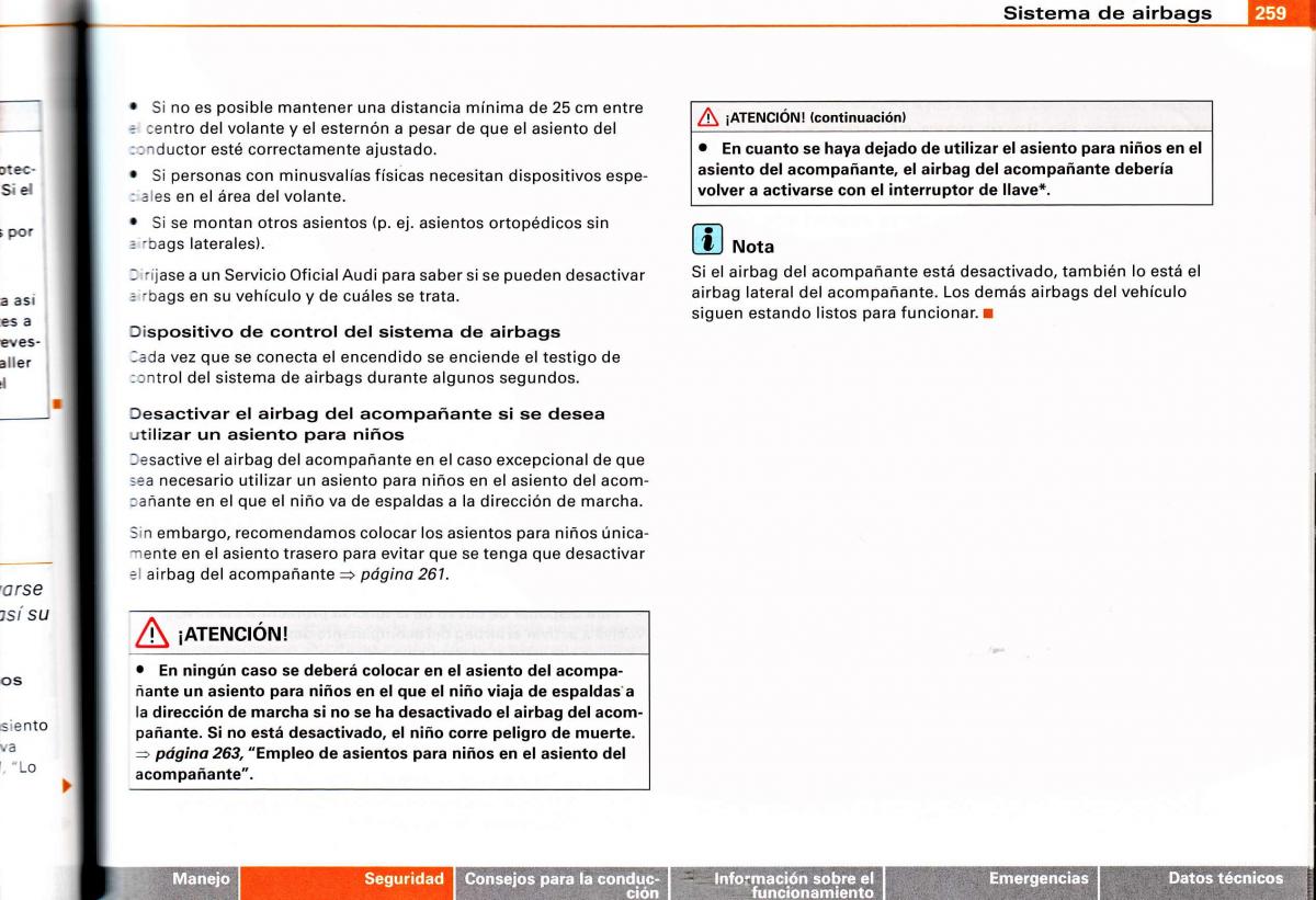 Audi A4 B6 8E manual del propietario / page 253