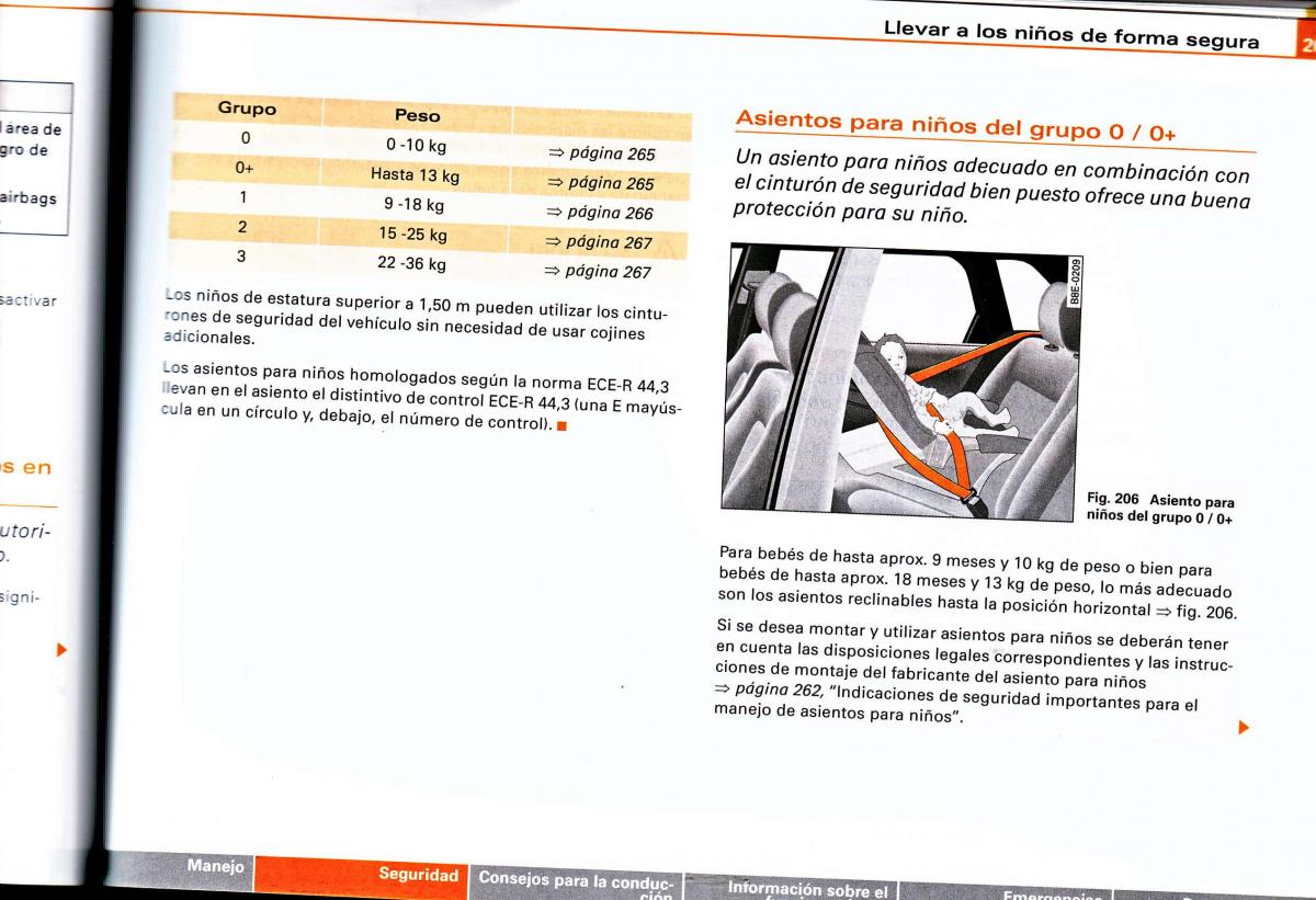 Audi A4 B6 8E manual del propietario / page 259