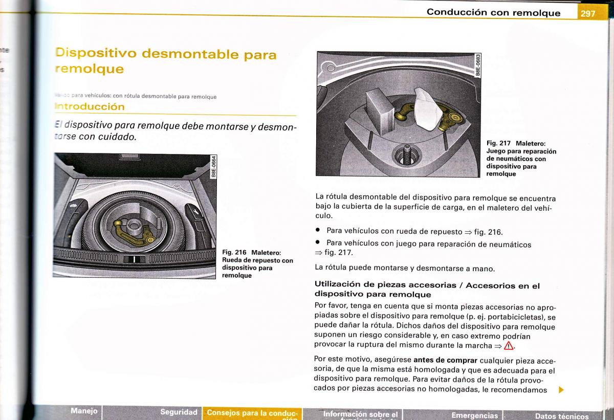 Audi A4 B6 8E manual del propietario / page 289