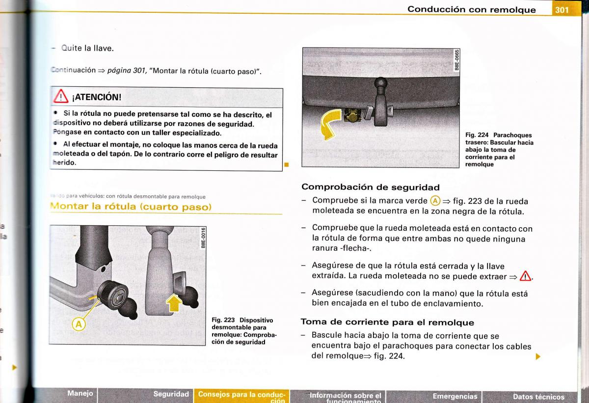 Audi A4 B6 8E manual del propietario / page 291