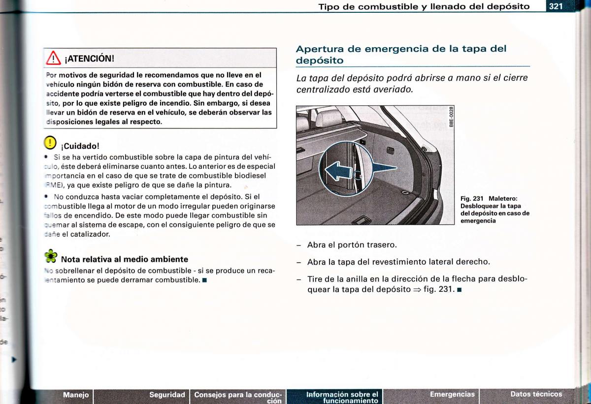 Audi A4 B6 8E manual del propietario / page 305