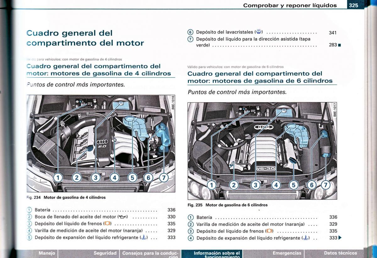 Audi A4 B6 8E manual del propietario / page 309