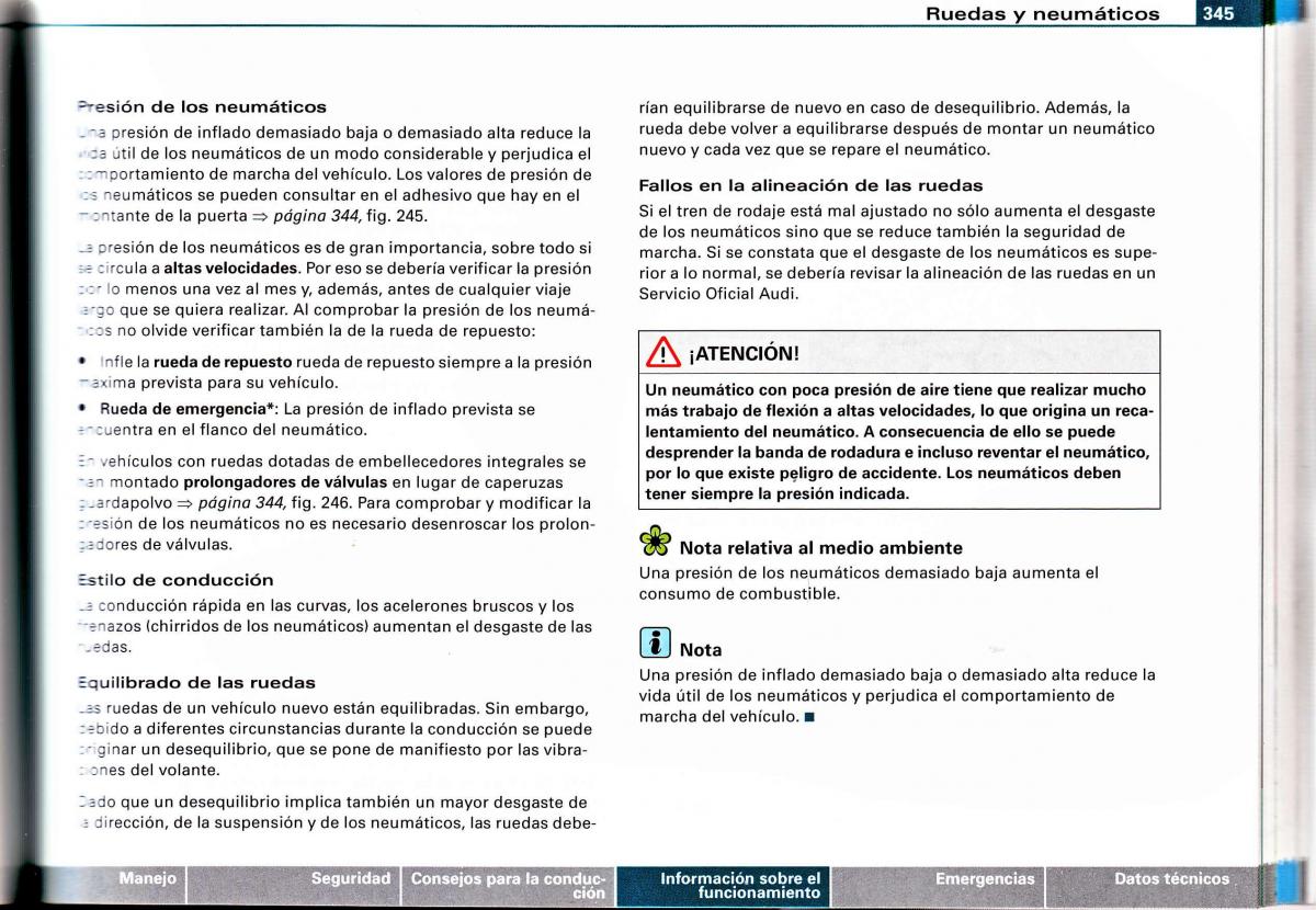 Audi A4 B6 8E manual del propietario / page 327