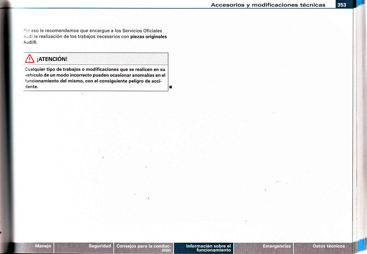 Audi A4 B6 8E manual del propietario / page 335