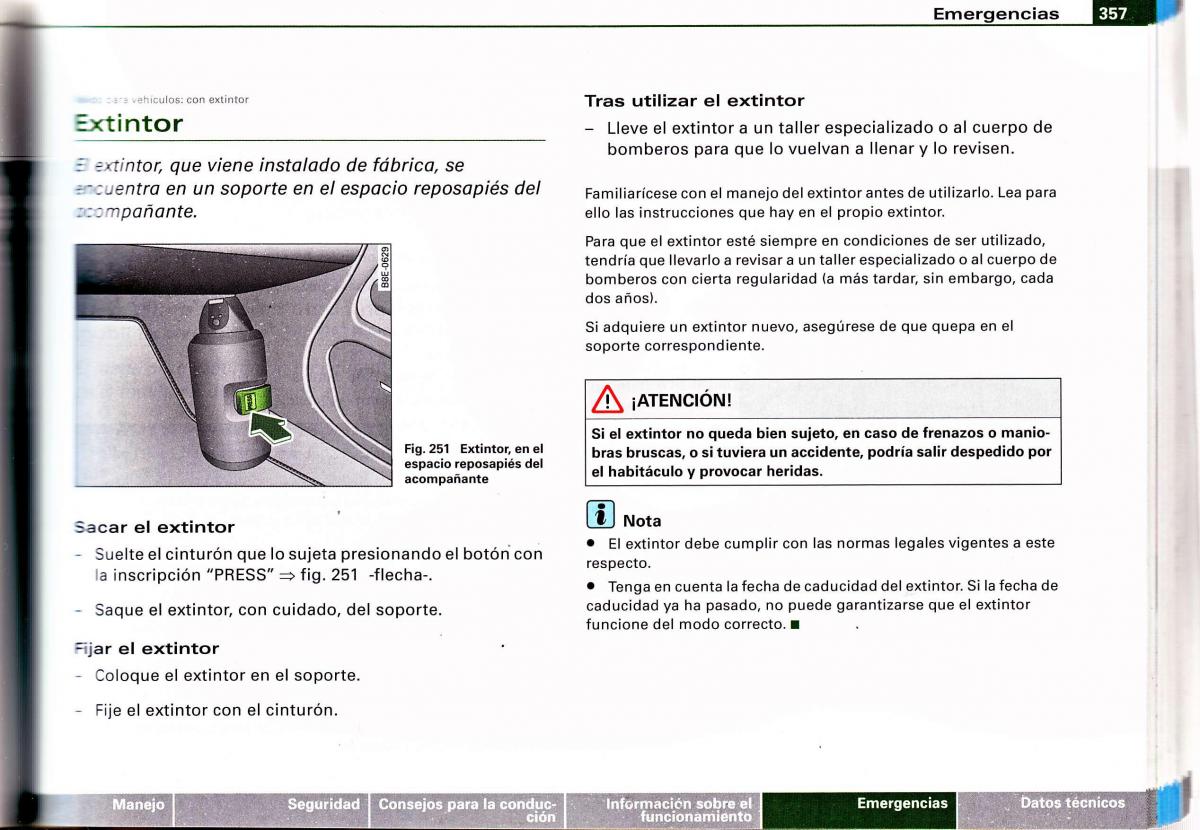 Audi A4 B6 8E manual del propietario / page 337