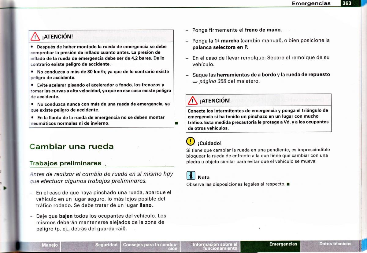 Audi A4 B6 8E manual del propietario / page 343