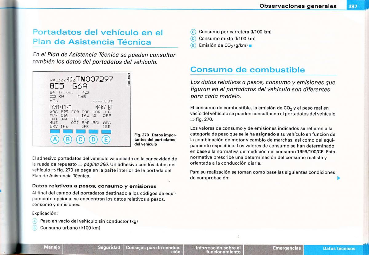 Audi A4 B6 8E manual del propietario / page 364