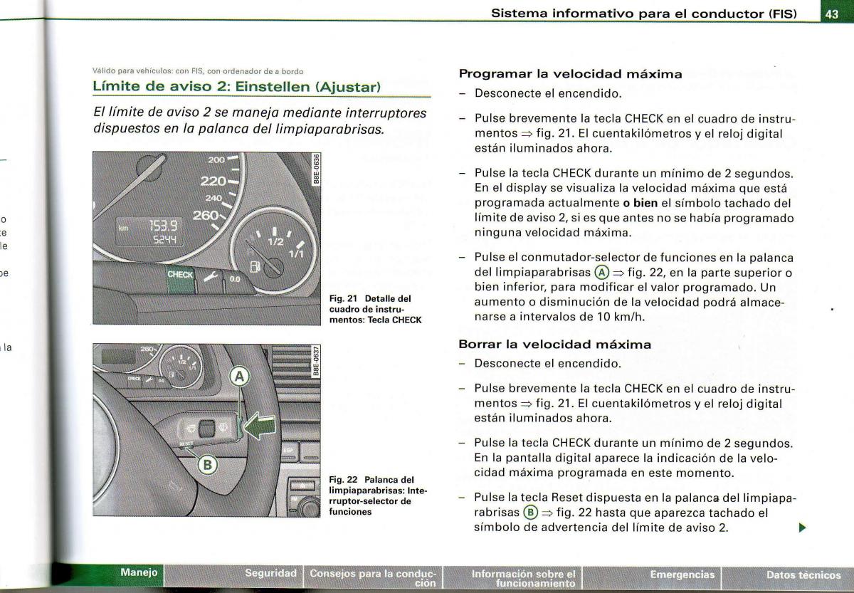 Audi A4 B6 8E manual del propietario / page 39