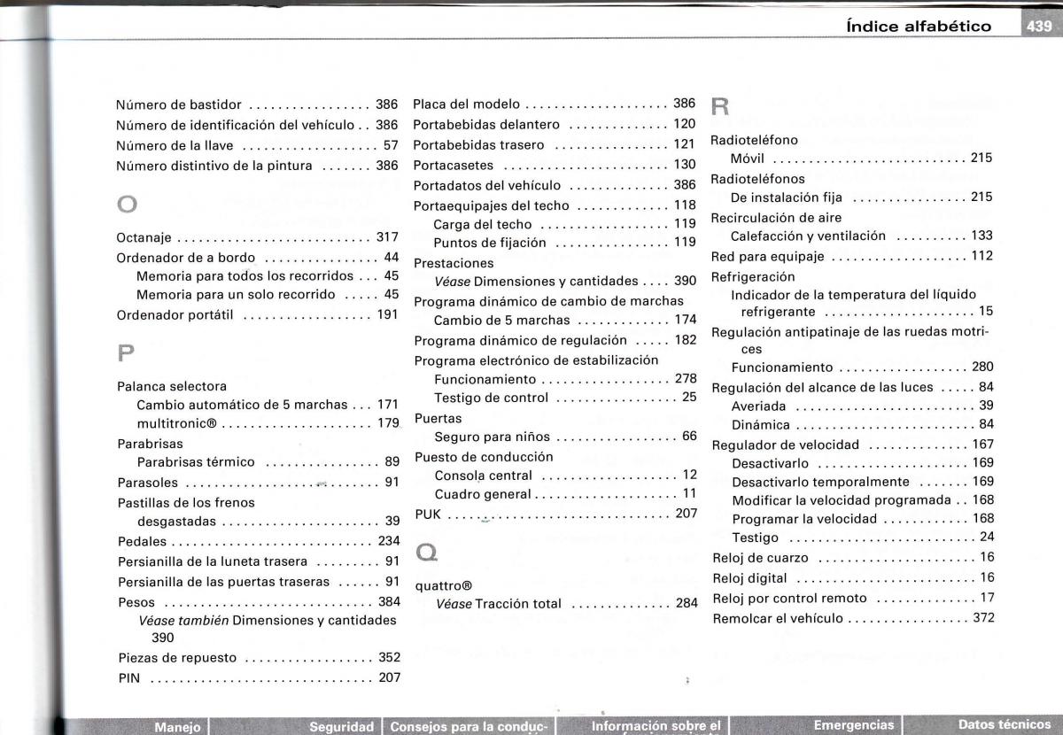 Audi A4 B6 8E manual del propietario / page 413