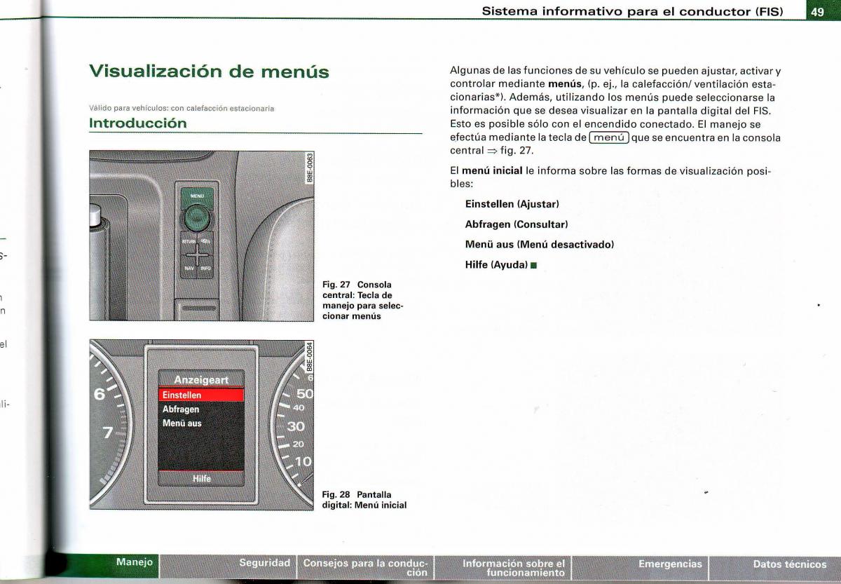 Audi A4 B6 8E manual del propietario / page 45