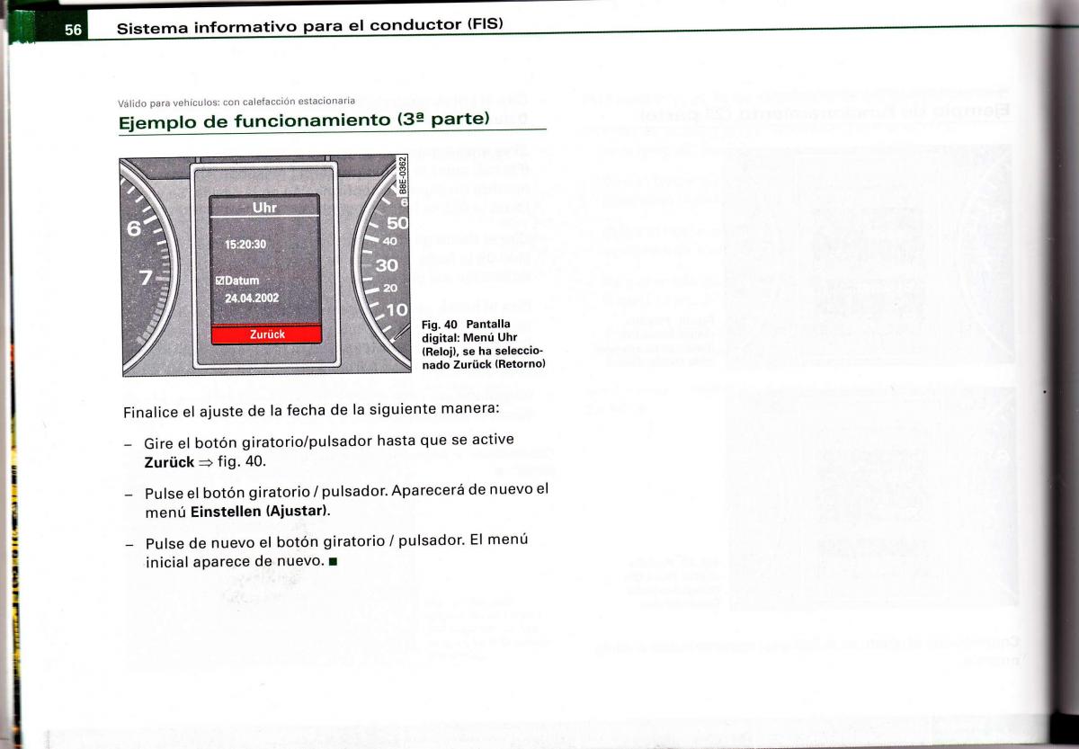 Audi A4 B6 8E manual del propietario / page 52