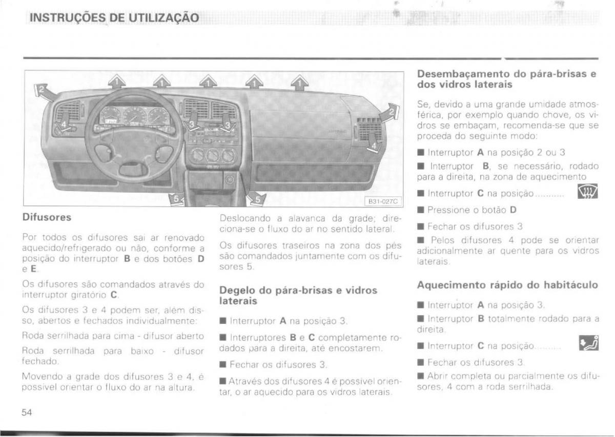 VW Passat B4 manual do usuario / page 56