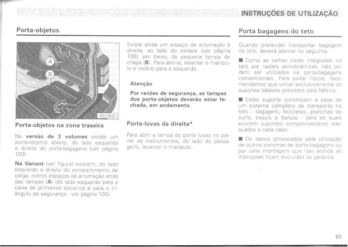 VW Passat B4 manual do usuario / page 67