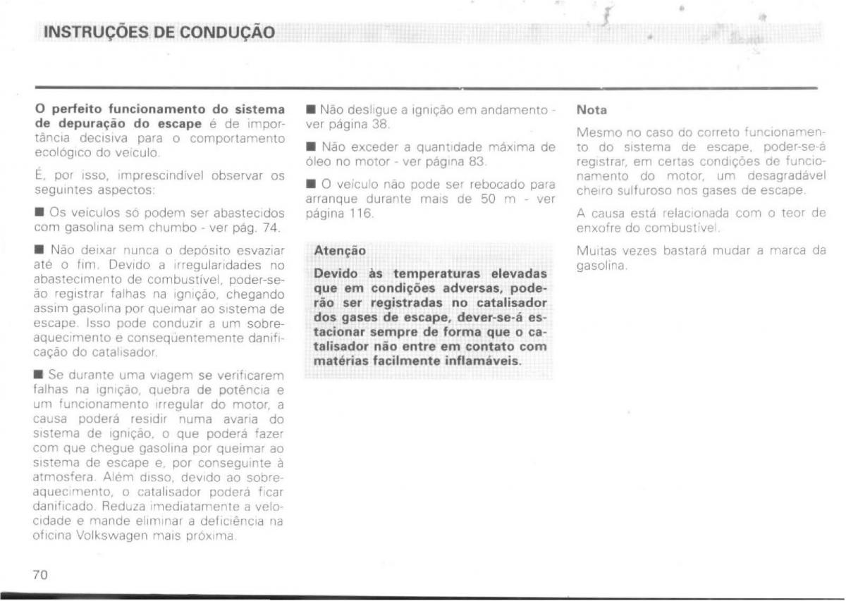 VW Passat B4 manual do usuario / page 72