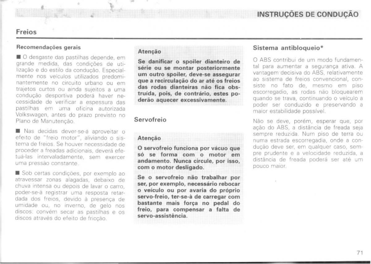 VW Passat B4 manual do usuario / page 73