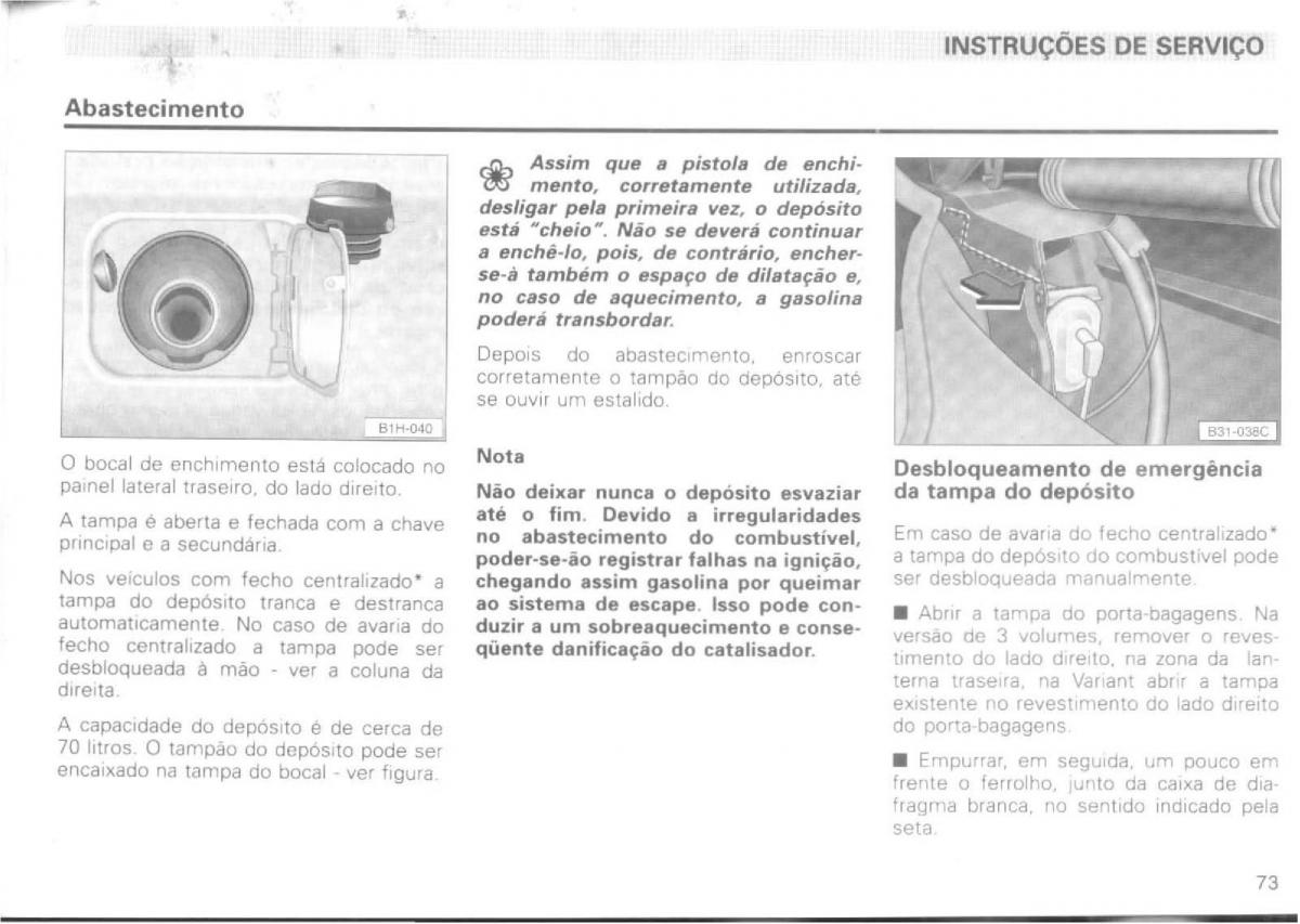 VW Passat B4 manual do usuario / page 75