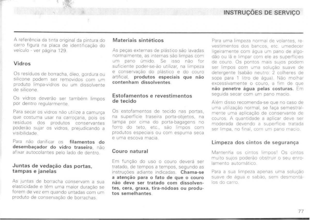 VW Passat B4 manual do usuario / page 79