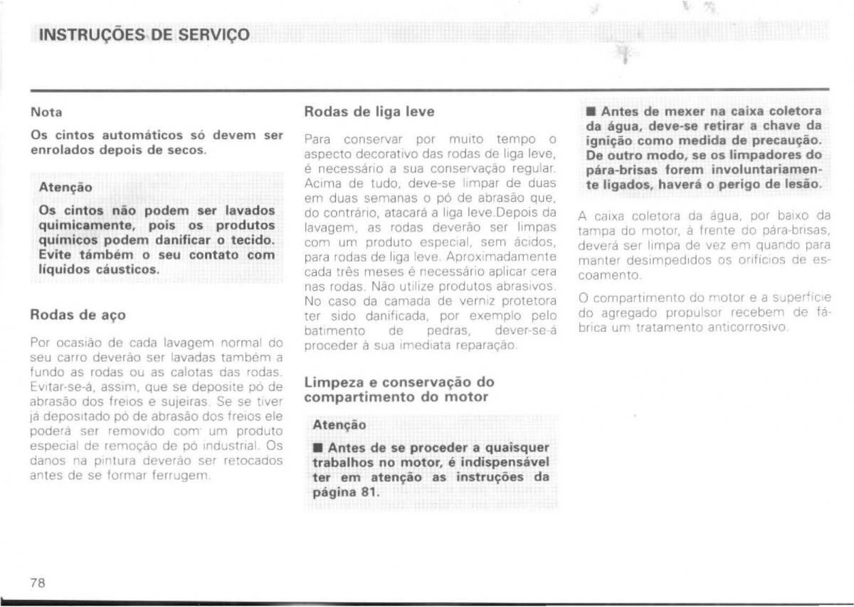 VW Passat B4 manual do usuario / page 80