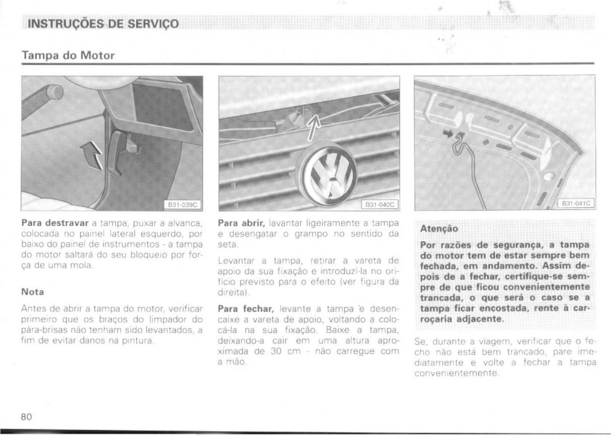 VW Passat B4 manual do usuario / page 82