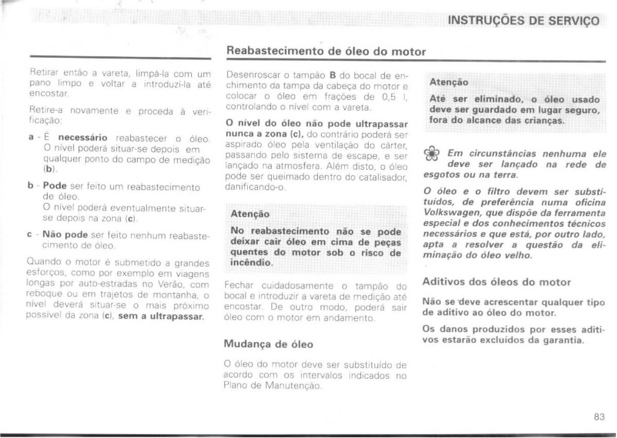 VW Passat B4 manual do usuario / page 85