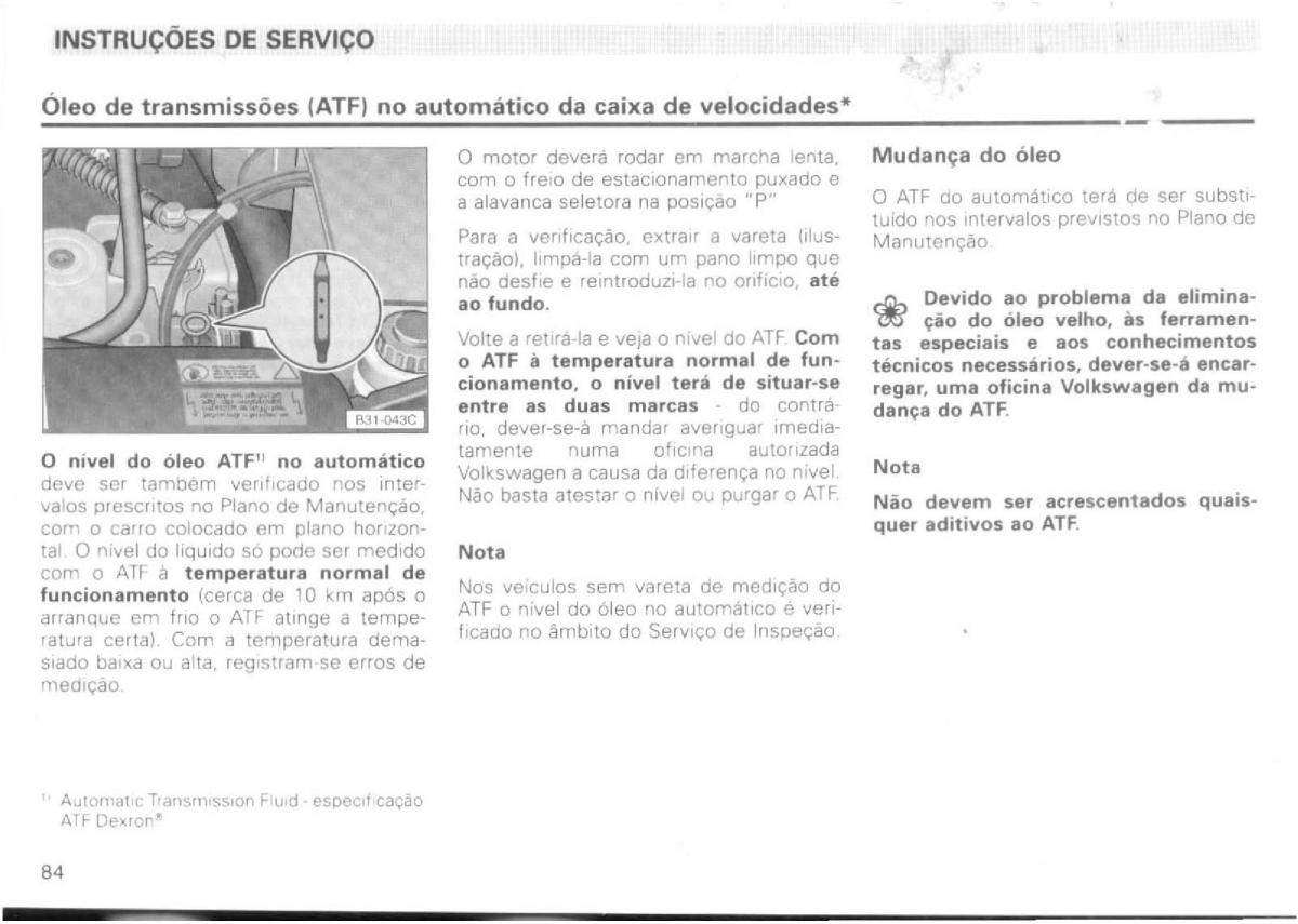 VW Passat B4 manual do usuario / page 86