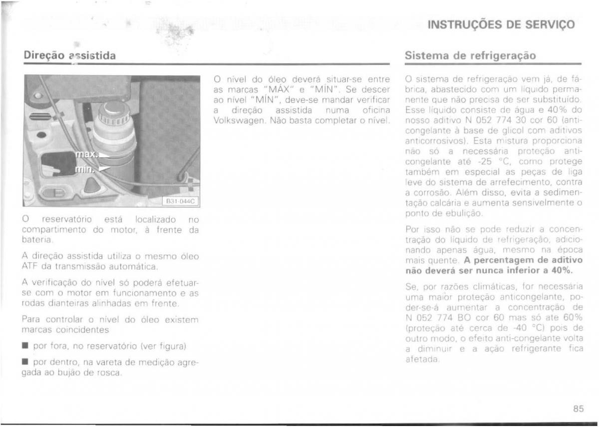 VW Passat B4 manual do usuario / page 87