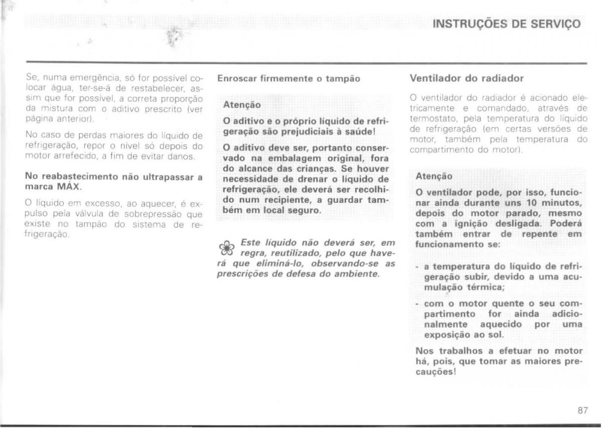 VW Passat B4 manual do usuario / page 89